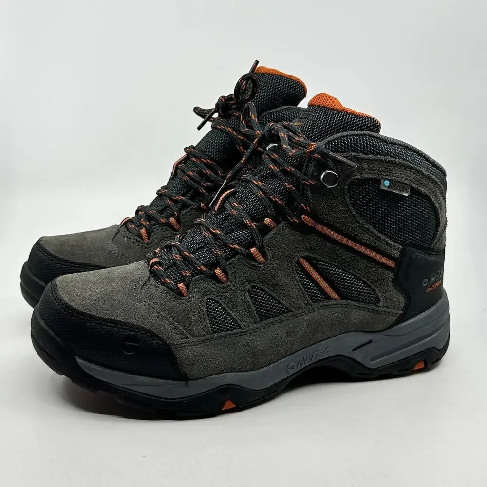 Hi Tec Boots Mens 7.5 Gray Waterproof Hiking Shoe Trail Outdoor Utility Gorpcore